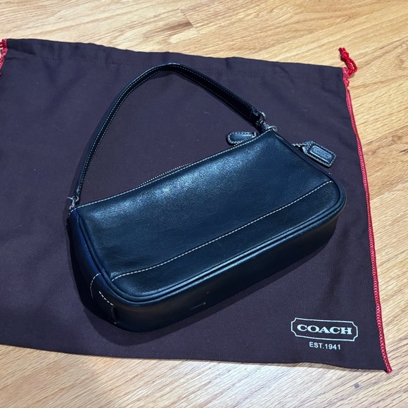 Coach Hampton Demi Mini Black Leather Handbag - Picture 8 of 8